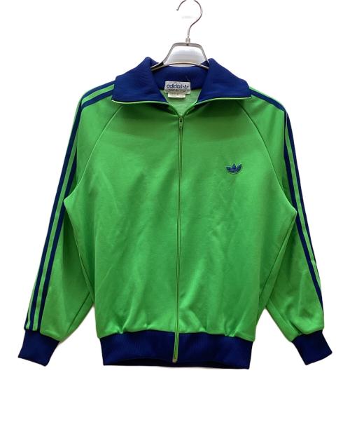adidas（アディダス）adidas (アディダス) トラックジャケット グリーン×ネイビー サイズ:４号の古着・服飾アイテム