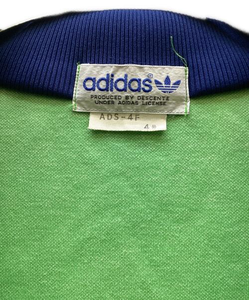 adidas（アディダス）adidas (アディダス) トラックジャケット グリーン×ネイビー サイズ:４号の古着・服飾アイテム