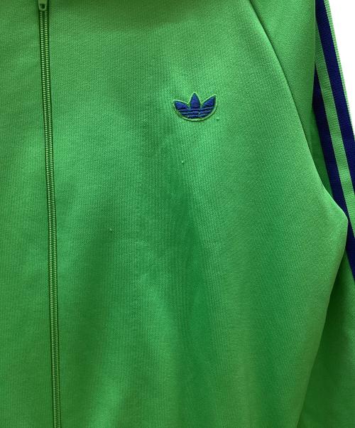 adidas（アディダス）adidas (アディダス) トラックジャケット グリーン×ネイビー サイズ:４号の古着・服飾アイテム