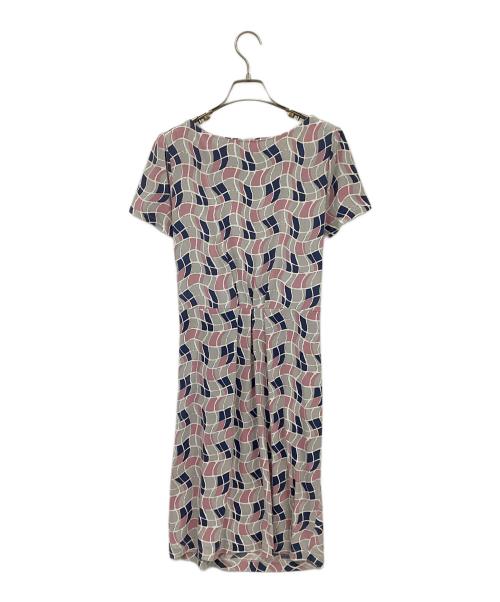 kay me（ケイミー）kay me (ケイミー) 半袖ワンピース ピンク×ネイビー サイズ:9号の古着・服飾アイテム