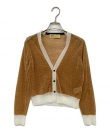 TOGA PULLA（トーガ プルラ）の古着「ラメカーディガン」｜ゴールド