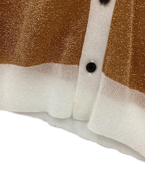 TOGA PULLA（トーガ プルラ）TOGA PULLA (トーガ プルラ) ラメカーディガン ゴールド サイズ:1の古着・服飾アイテム