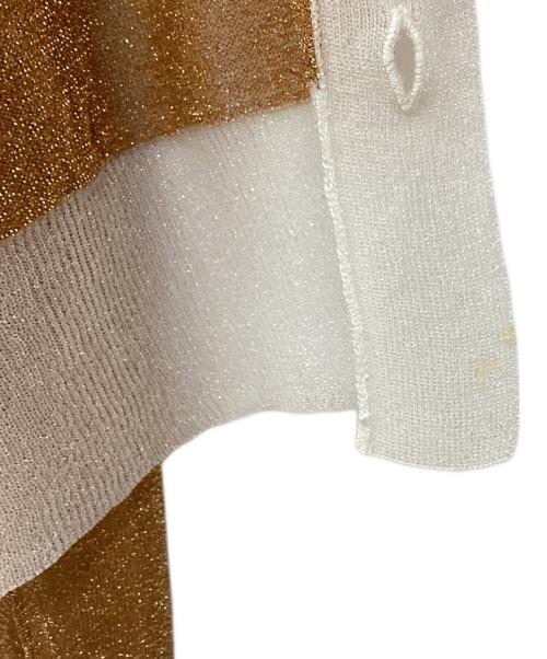 TOGA PULLA（トーガ プルラ）TOGA PULLA (トーガ プルラ) ラメカーディガン ゴールド サイズ:1の古着・服飾アイテム