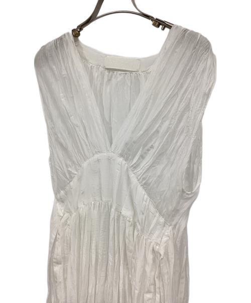MYLAN（マイラン）MYLAN (マイラン) Crinkle Maxi Dress ホワイト サイズ:FREEの古着・服飾アイテム