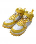 NIKE×OFFWHITEナイキ×オフホワイト）の古着「AIR FORCE 1 MID SP LTHR」｜イエロー×ホワイト