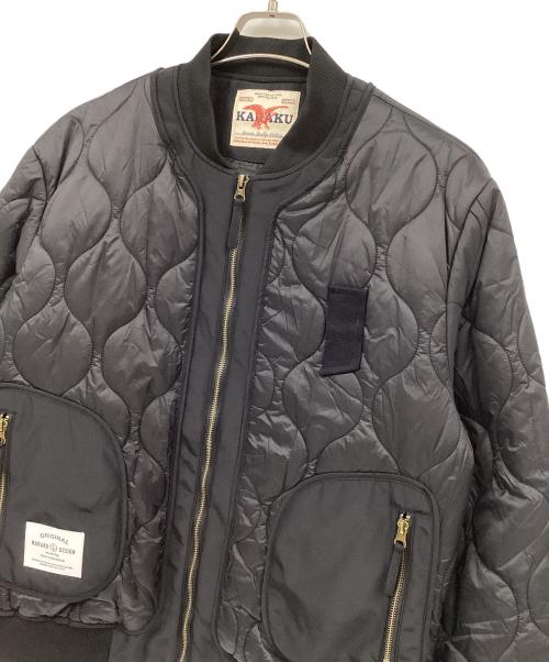 karaku（カラク）karaku (カラク) キルティングブルゾン ブラック サイズ:XLの古着・服飾アイテム