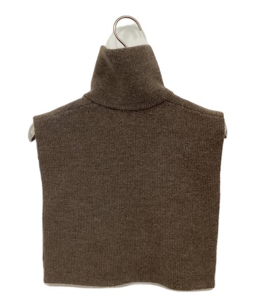 PHEENY（フィーニー）PHEENY (フィーニー) Half cardigan zip snood ブラウン サイズ:FREEの古着・服飾アイテム
