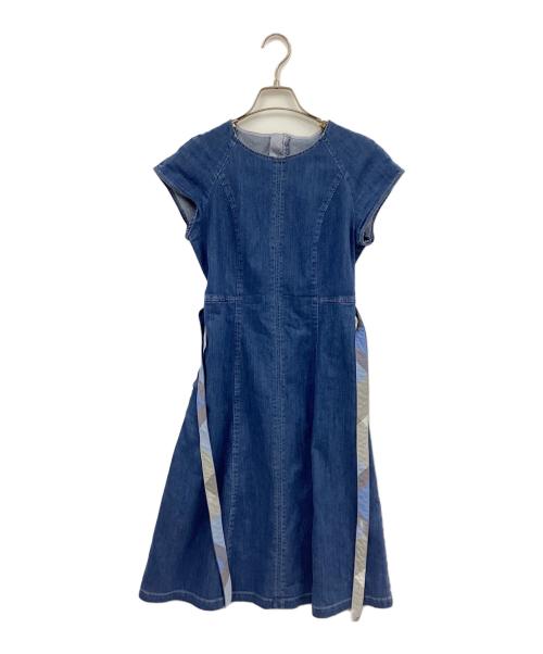 BLUE LABEL CRESTBRIDGE（ブルーレーベルクレストブリッジ）BLUE LABEL CRESTBRIDGE (ブルーレーベルクレストブリッジ) ライトデニムドレス ブルー サイズ:36の古着・服飾アイテム