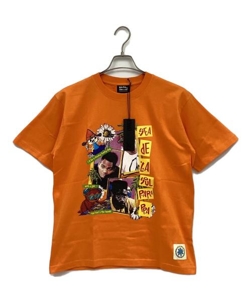 WIND AND SEA×PARAPPA×DE LA SOUL（ウィンダンシー）WIND AND SEA×PARAPPA×DE LA SOUL (ウィンダンシー) プリントTシャツ オレンジ サイズ:S 未使用品の古着・服飾アイテム