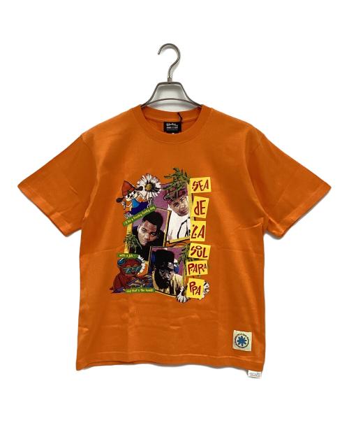 WIND AND SEA×PARAPPA×DE LA SOUL（ウィンダンシー）WIND AND SEA×PARAPPA×DE LA SOUL (ウィンダンシー) プリントTシャツ オレンジ サイズ:S 未使用品の古着・服飾アイテム
