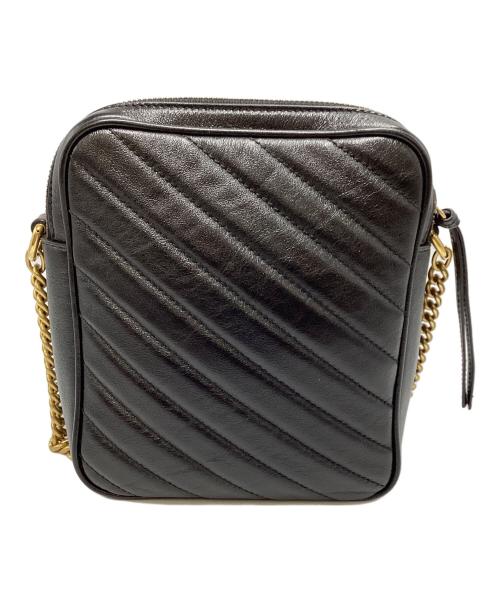 GUCCI（グッチ）GUCCI (グッチ) グッチ/GGマーモント/550155/チェーンショルダーバッグ ブラック×ゴールドの古着・服飾アイテム