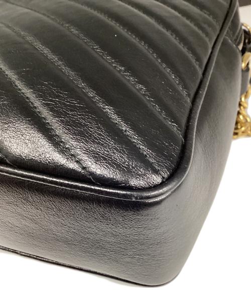 GUCCI（グッチ）GUCCI (グッチ) グッチ/GGマーモント/550155/チェーンショルダーバッグ ブラック×ゴールドの古着・服飾アイテム