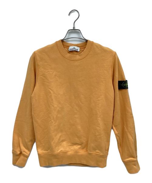 STONE ISLAND（ストーンアイランド）STONE ISLAND (ストーンアイランド) ワッペンクルーネックスウェット オレンジ サイズ:Sの古着・服飾アイテム
