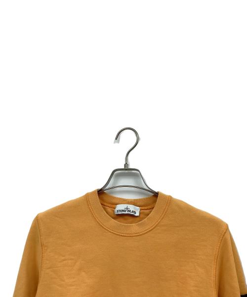 STONE ISLAND（ストーンアイランド）STONE ISLAND (ストーンアイランド) ワッペンクルーネックスウェット オレンジ サイズ:Sの古着・服飾アイテム