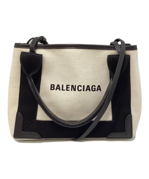 BALENCIAGA（バレンシアガ）BALENCIAGA (バレンシアガ) ショルダー2WAYバッグ ブラック×ホワイトの古着・服飾アイテム