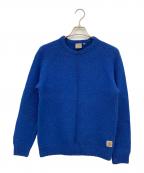 CarHarttカーハート）の古着「ANGLASTIC SWEATER」｜ブルー