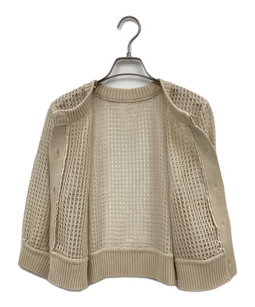 BLUE LABEL CRESTBRIDGE（ブルーレーベルクレストブリッジ）BLUE LABEL CRESTBRIDGE (ブルーレーベルクレストブリッジ) 薄手カーディガン ベージュ サイズ:38の古着・服飾アイテム