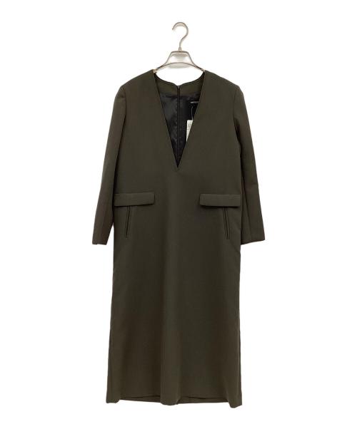 UNTITLED（アンタイトル）UNTITLED (アンタイトル) 深Vネックサックワンピース グレー サイズ:M 未使用品の古着・服飾アイテム