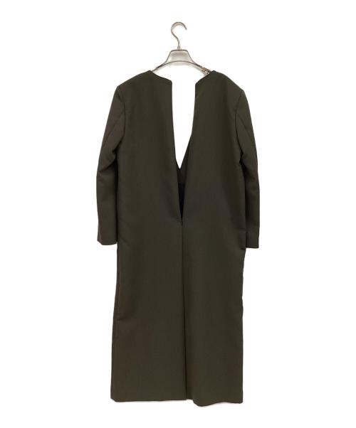 UNTITLED（アンタイトル）UNTITLED (アンタイトル) 深Vネックサックワンピース グレー サイズ:M 未使用品の古着・服飾アイテム