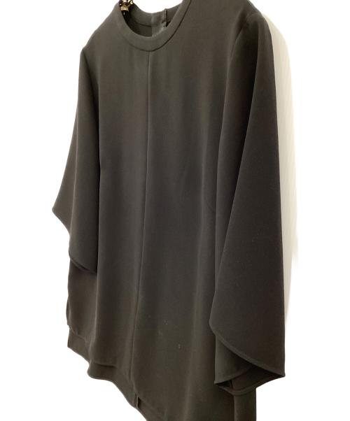 SOEJU（ソージュ）SOEJU (ソージュ) ライトクロスクルーネックブラウス ブラック サイズ:Lの古着・服飾アイテム