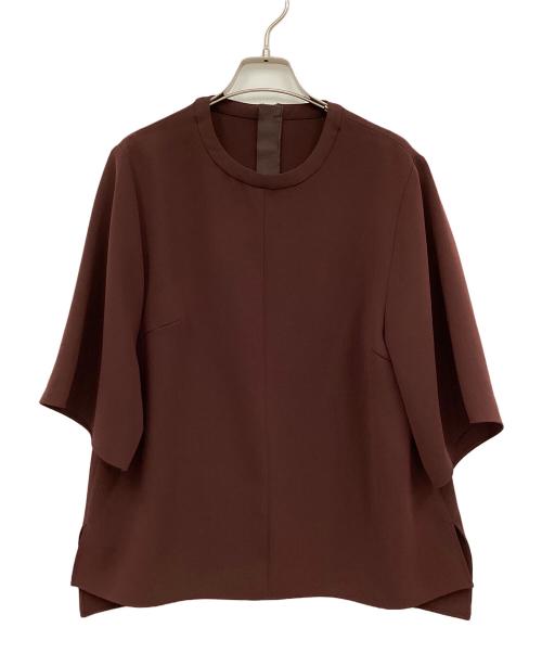 SOEJU（ソージュ）SOEJU (ソージュ) ライトクロスクルーネックブラウス ブラウン サイズ:Lの古着・服飾アイテム