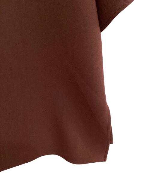 SOEJU（ソージュ）SOEJU (ソージュ) ライトクロスクルーネックブラウス ブラウン サイズ:Lの古着・服飾アイテム