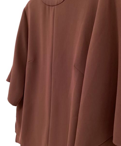 SOEJU（ソージュ）SOEJU (ソージュ) ライトクロスクルーネックブラウス ブラウン サイズ:Lの古着・服飾アイテム