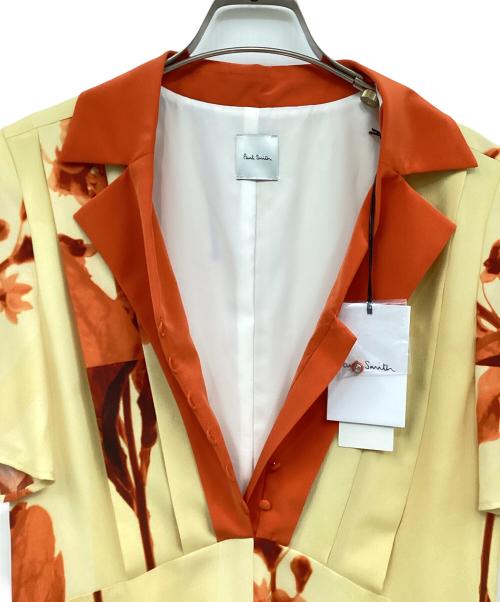 PAUL SMITH（ポールスミス）PAUL SMITH (ポールスミス) 半袖ワンピース オレンジ×イエロー サイズ:40の古着・服飾アイテム