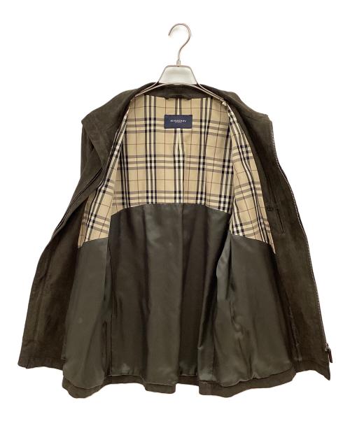 BURBERRY LONDON（バーバリーロンドン）BURBERRY LONDON (バーバリーロンドン) スウェードジップジャケット ブラウン サイズ:Mの古着・服飾アイテム