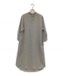 SOEJU（ソージュ）の古着「バンドカラーシャツワンピース」｜グレー