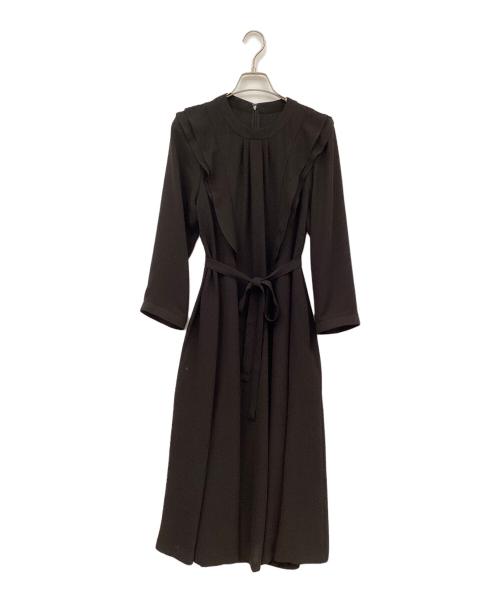 MACKINTOSH LONDON（マッキントッシュ ロンドン）MACKINTOSH LONDON (マッキントッシュ ロンドン) ポリエステルジョーゼットワンピース ブラック サイズ:38の古着・服飾アイテム