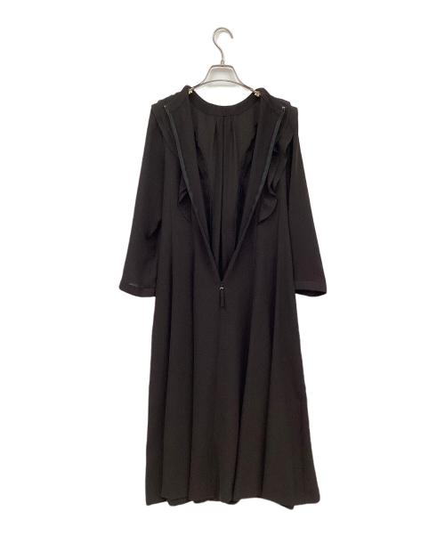 MACKINTOSH LONDON（マッキントッシュ ロンドン）MACKINTOSH LONDON (マッキントッシュ ロンドン) ポリエステルジョーゼットワンピース ブラック サイズ:38の古着・服飾アイテム