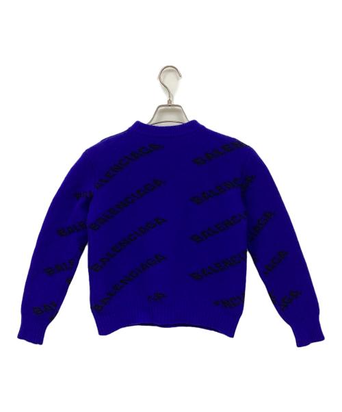 BALENCIAGA（バレンシアガ）BALENCIAGA (バレンシアガ) ロゴニット ブルー×ブラック サイズ:XSの古着・服飾アイテム