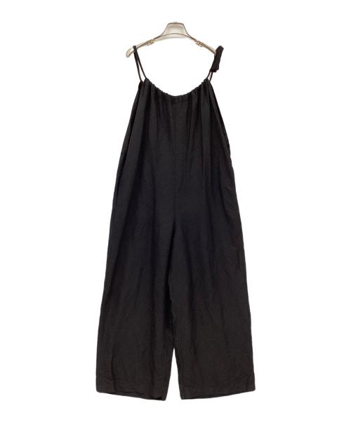 JOHNBULL（ジョンブル）JOHNBULL (ジョンブル) リネンレーヨンドローストリングサロペット ブラック サイズ:Mの古着・服飾アイテム