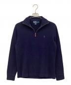 POLO RALPH LAURENポロ・ラルフローレン）の古着「ハーフジップ長袖スウェット」｜ネイビー