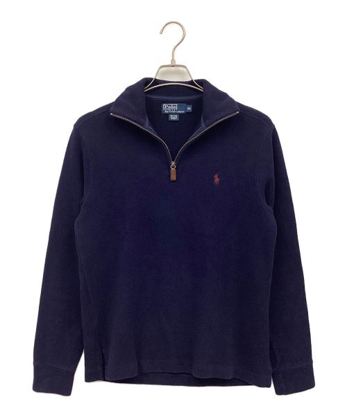 POLO RALPH LAUREN（ポロ・ラルフローレン）POLO RALPH LAUREN (ポロ・ラルフローレン) ハーフジップ長袖スウェット ネイビー サイズ:XSの古着・服飾アイテム