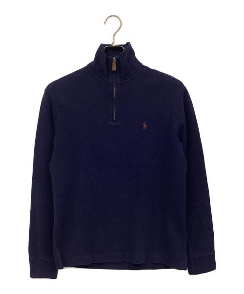 POLO RALPH LAUREN（ポロ・ラルフローレン）POLO RALPH LAUREN (ポロ・ラルフローレン) ハーフジップ長袖スウェット ネイビー サイズ:XSの古着・服飾アイテム