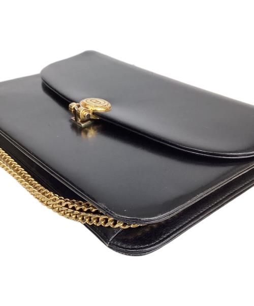 Christian Dior（クリスチャン ディオール）Christian Dior (クリスチャン ディオール) クリスチャン ディオール/チェーンショルダーバッグ ブラック×ゴールドの古着・服飾アイテム