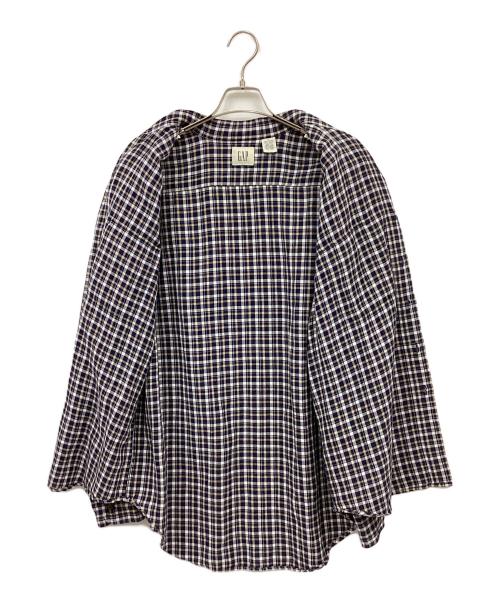 GAP（ギャップ）GAP (ギャップ) チェックシャツ ネイビー×ブラウン サイズ:Lの古着・服飾アイテム