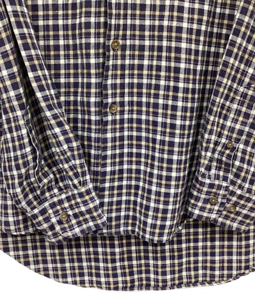GAP（ギャップ）GAP (ギャップ) チェックシャツ ネイビー×ブラウン サイズ:Lの古着・服飾アイテム