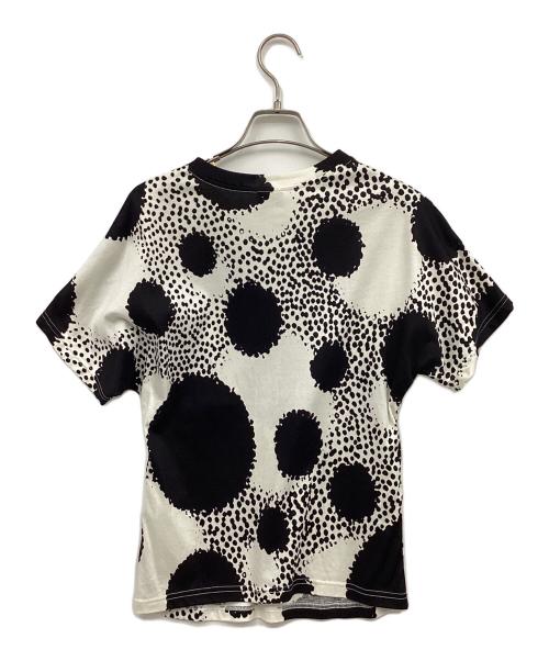 Jean Paul GAULTIER（ジャンポールゴルチェ）Jean Paul GAULTIER (ジャンポールゴルチェ) レーヨン混マルチドット総柄半袖Tシャツ ブラック×ホワイト サイズ:38の古着・服飾アイテム