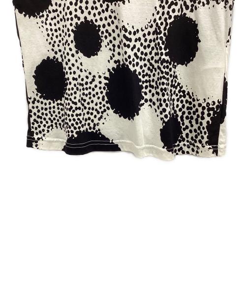 Jean Paul GAULTIER（ジャンポールゴルチェ）Jean Paul GAULTIER (ジャンポールゴルチェ) レーヨン混マルチドット総柄半袖Tシャツ ブラック×ホワイト サイズ:38の古着・服飾アイテム
