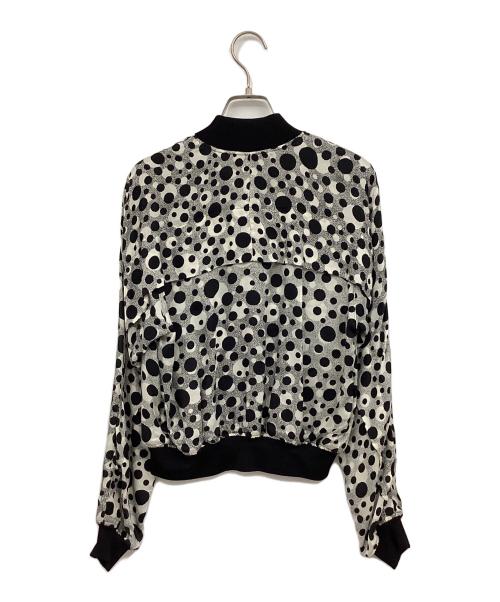 Jean Paul GAULTIER（ジャンポールゴルチェ）Jean Paul GAULTIER (ジャンポールゴルチェ) マルチドットキュプラブルゾン ブラック×ホワイト サイズ:36の古着・服飾アイテム