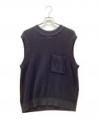WELLDERウェルダー）の古着「Oversize Pullover Knit Vest」｜ブラック