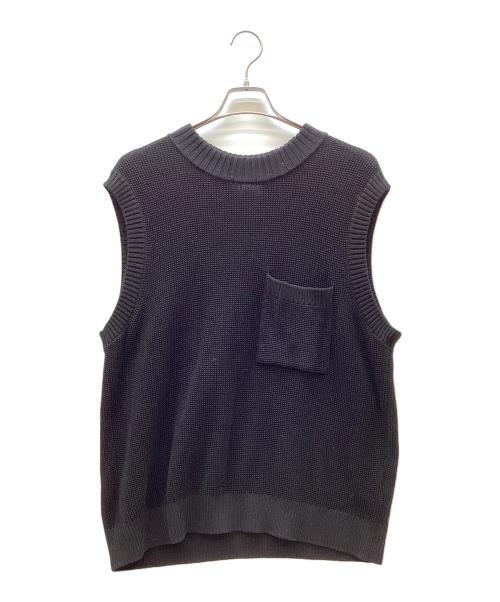 WELLDER（ウェルダー）WELLDER (ウェルダー) Oversize Pullover Knit Vest ブラック サイズ:4の古着・服飾アイテム