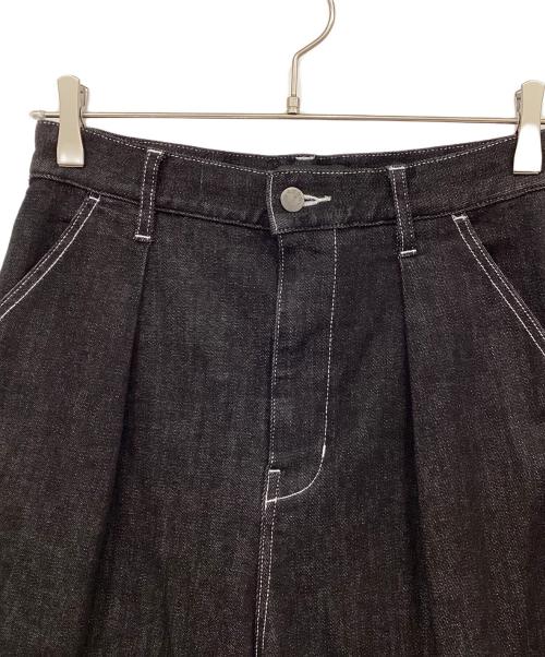 JIMWAG（ジムワッグ）JIMWAG (ジムワッグ) ワイドデニムパンツ ブラック サイズ:Sの古着・服飾アイテム