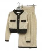 HER LIP TOハーリップトゥ）の古着「Textured Wool-blend Two Piece」｜グレー×アイボリー