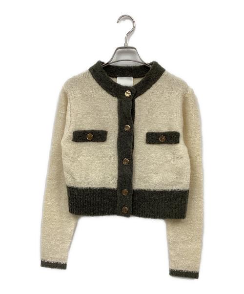 HER LIP TO（ハーリップトゥ）HER LIP TO (ハーリップトゥ) Textured Wool-blend Two Piece グレー×アイボリー サイズ:Sの古着・服飾アイテム