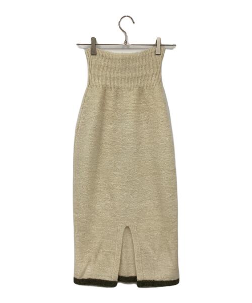 HER LIP TO（ハーリップトゥ）HER LIP TO (ハーリップトゥ) Textured Wool-blend Two Piece グレー×アイボリー サイズ:Sの古着・服飾アイテム