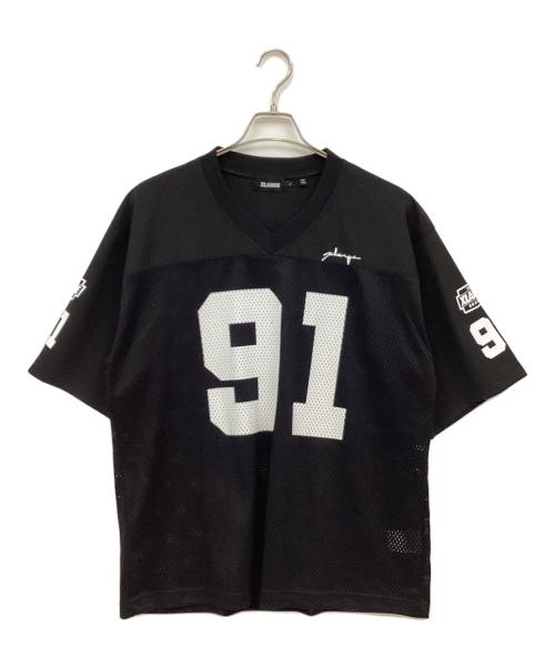 X-LARGE（エクストララージ）X-LARGE (エクストララージ) ゲームシャツ ブラック×ホワイト サイズ:Lの古着・服飾アイテム